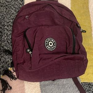 Kipling medium size maroon backpack